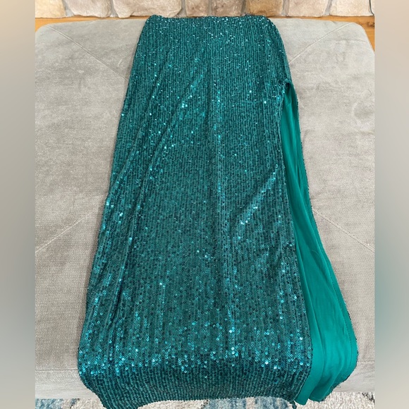 Hello Molly Teal Sequin Wedding Dress - Picture 6 of 8